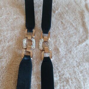 BOOTBELTZ Rhinestone Crystal Black Jewelry Charm Shoes & Boots Gold Shoelery